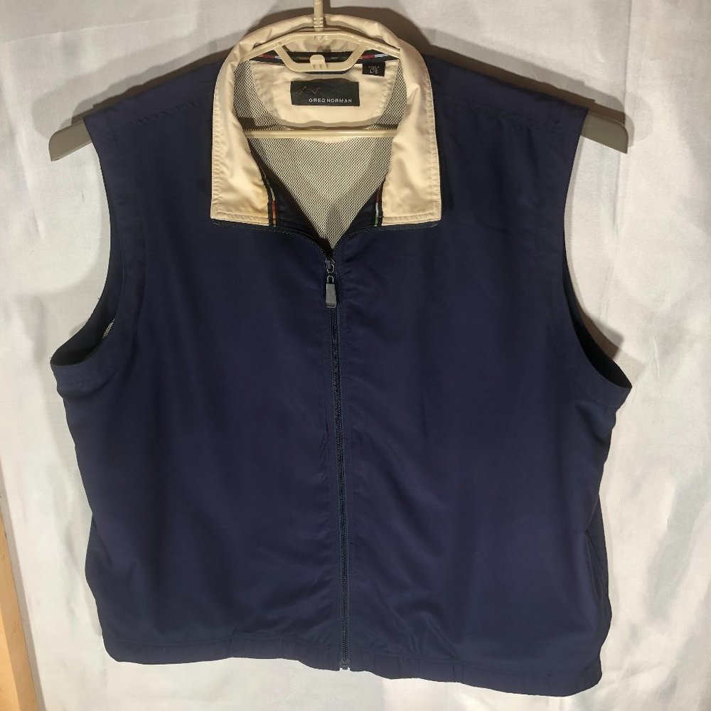 Greg Norman Vest Windbreaker L/G Blue